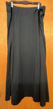 GW Indigo 3X Women’s Black Long Maxi Skirt Plus Pull On Maxi